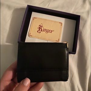 Royce Black Faux Leather Wallet
